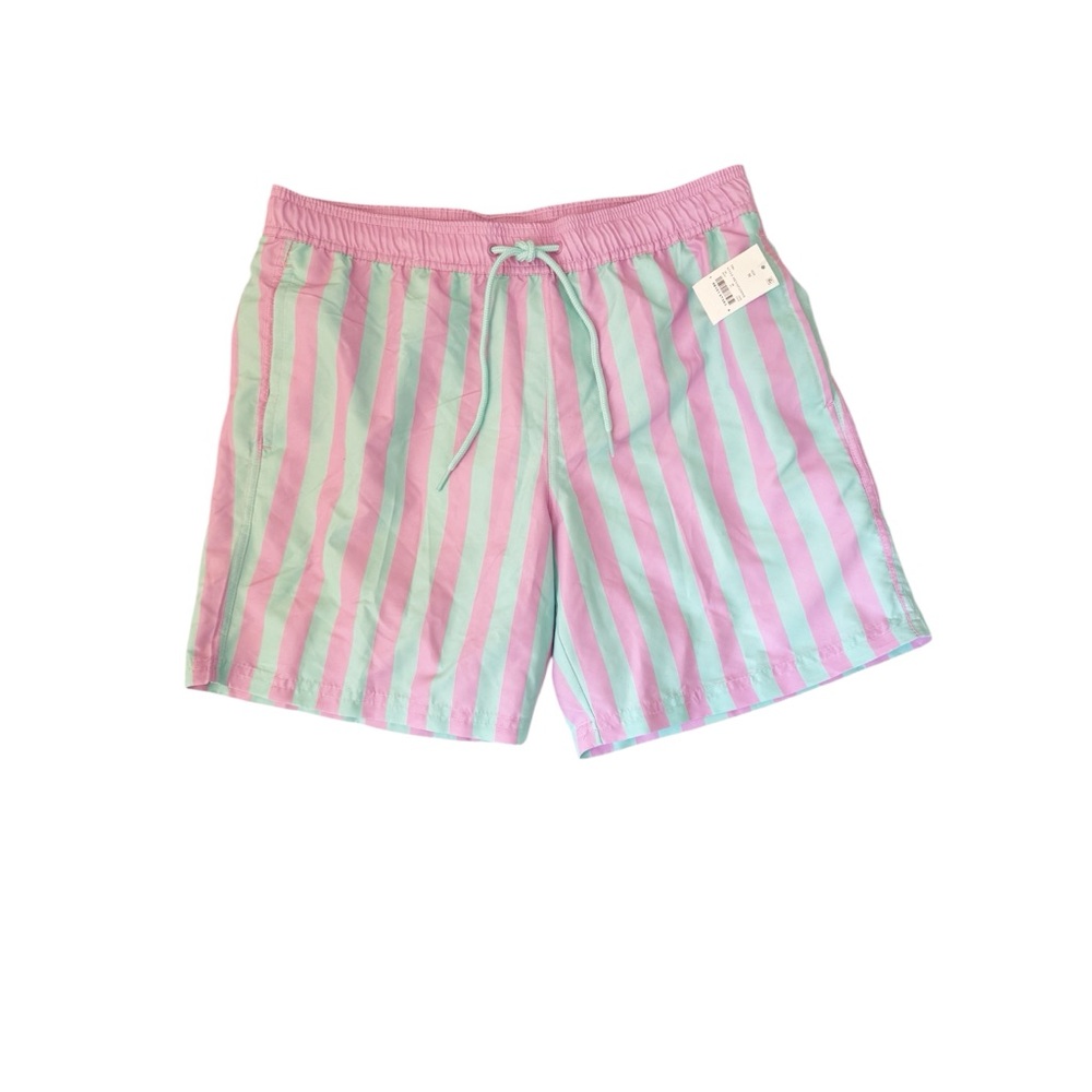 MAD Engine Purple and Green Board Shorts Swim Trunk M